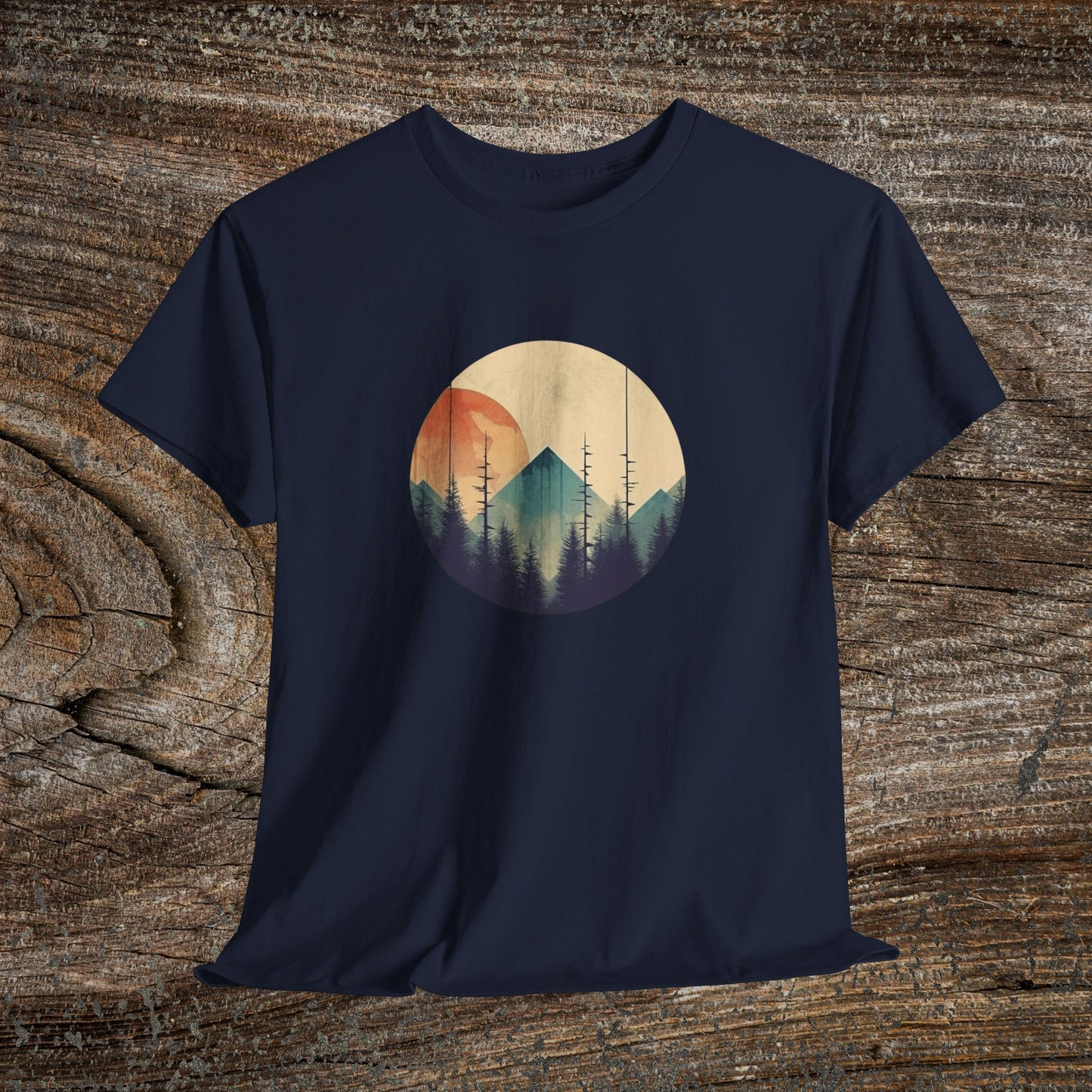 Vintage Mountain Landscape TShirt - Nature Lover Gift