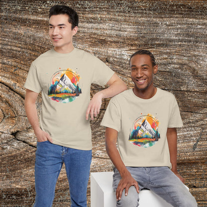 Retro Mountain T-Shirt — Vibrant Vintage Landscape Tee