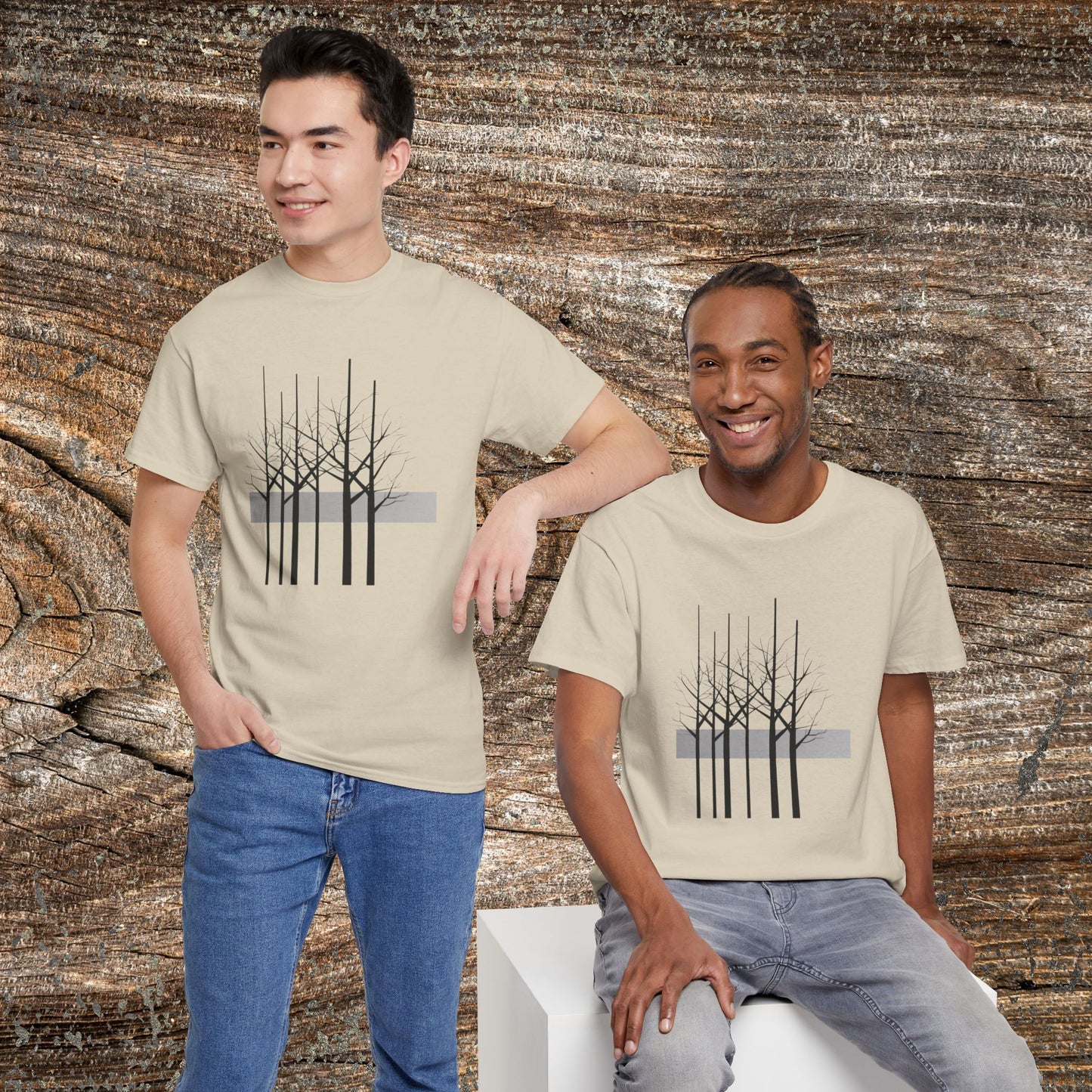 Modern Tree Abstract TShirt, Minimalist Nature Lover Gift