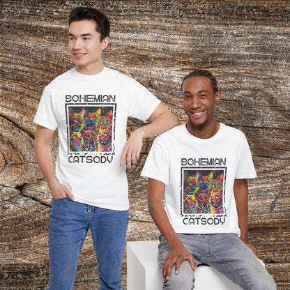 Retro Bohemian Catsody T-Shirt — Funny Vintage Cat Graphic Tee