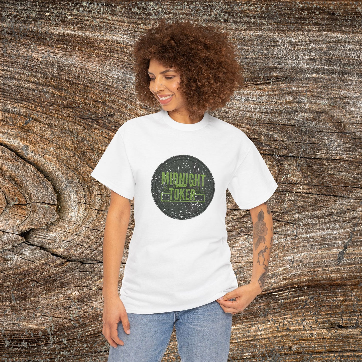 Grunge Weed 420 TShirt - "Midnight Toker" - Retro Marijuana Stoner Gift