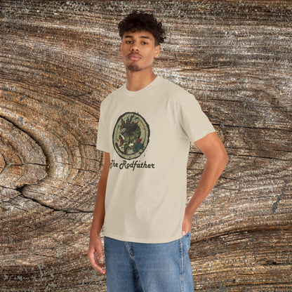 Grunge "The Rodfather" Fishing Tee — Vintage Angler Gift