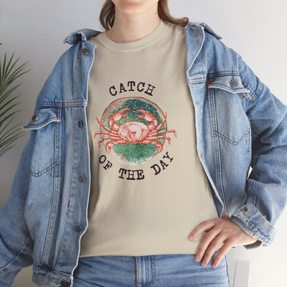 Grunge Retro Crab T-Shirt - 'Catch of the Day' - Grunge Fishing Shirt