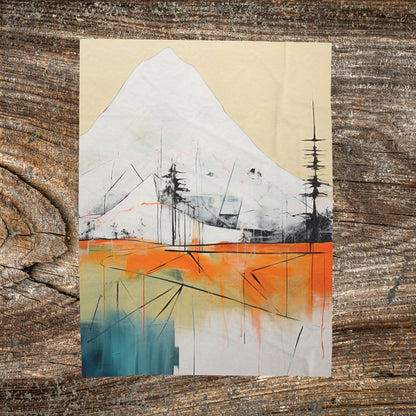 Abstract Mountain Blanket — Cozy Scenic Throw