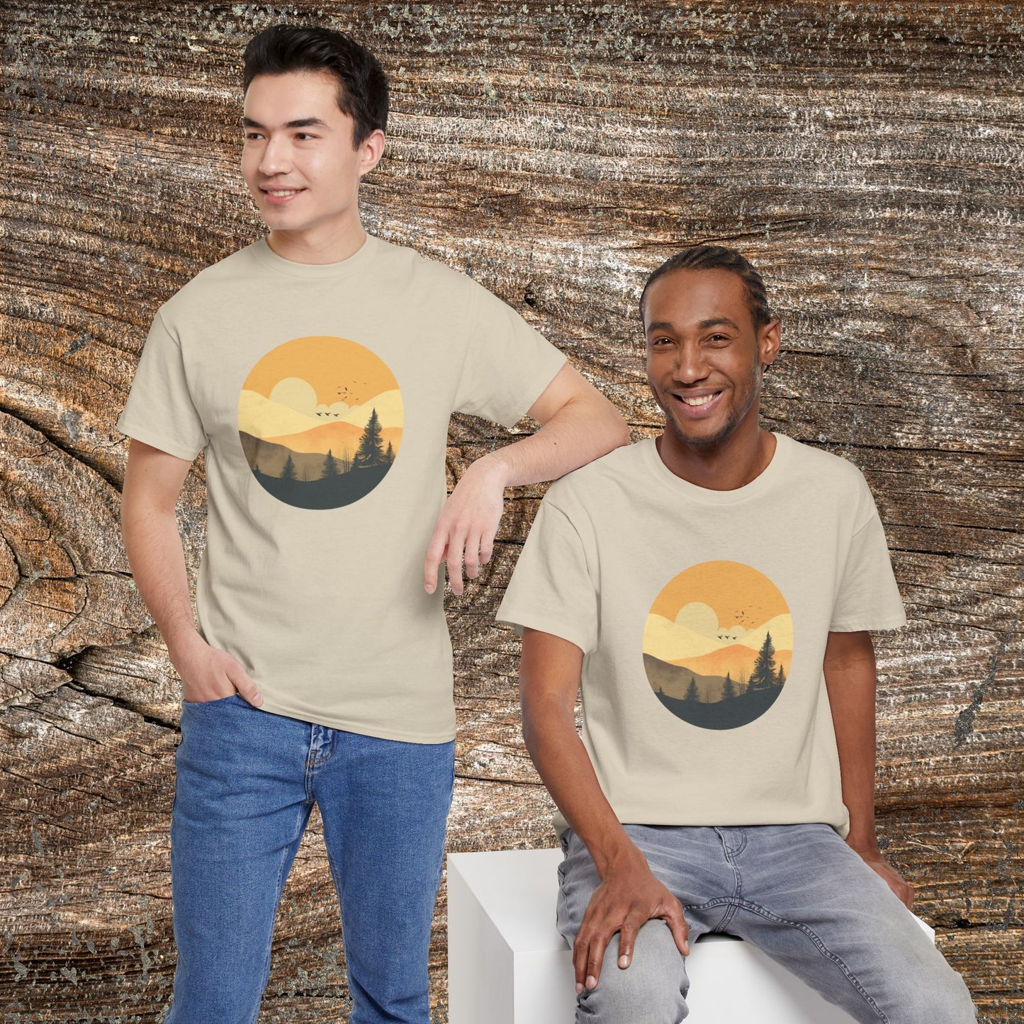 Rustic Mountain Landscape TShirt - Nature Lover Gift