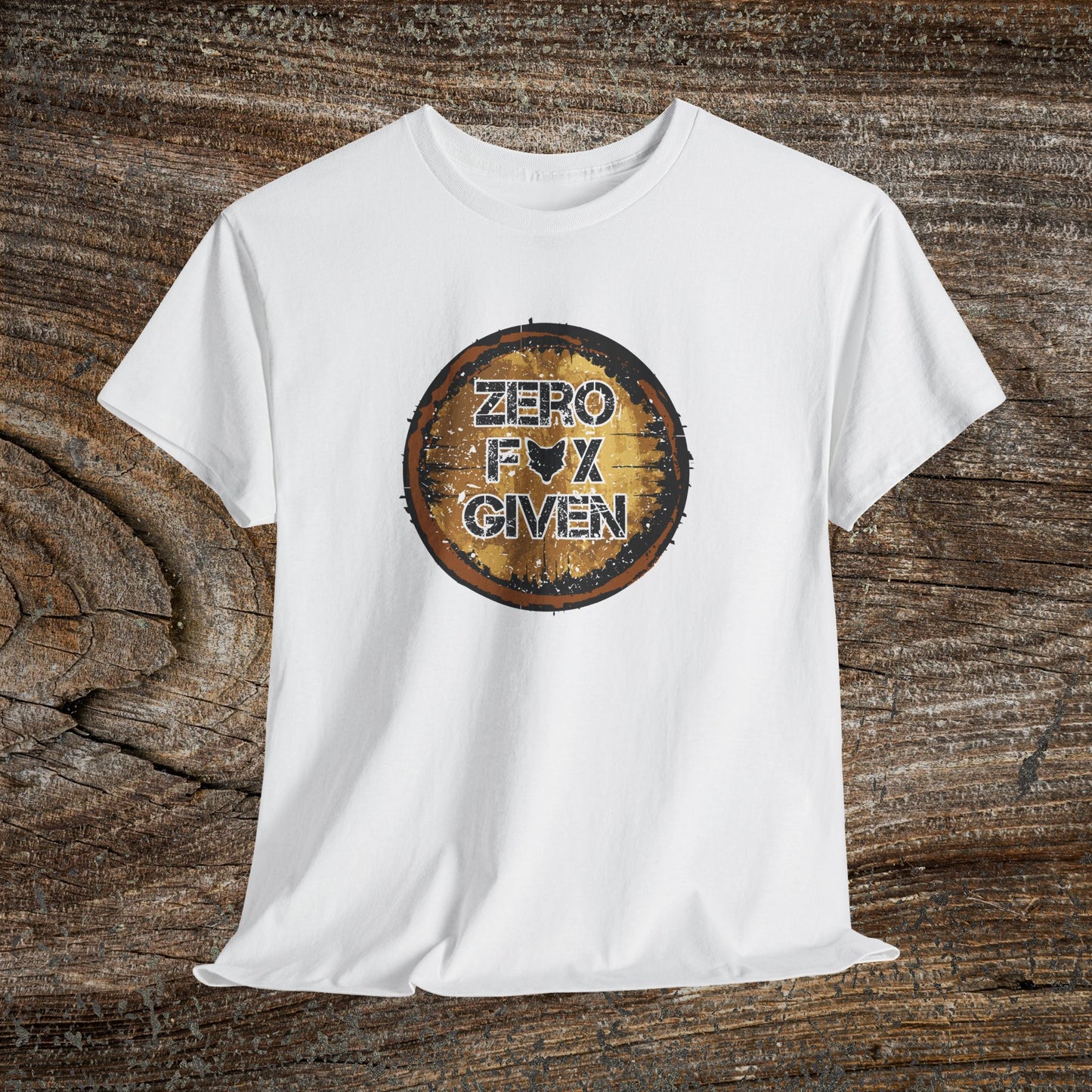 Grunge Fox Quote TShirt -  "Zero Fox Given" - Nature Lover Gift