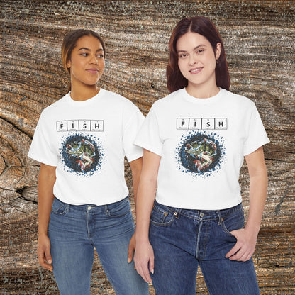 Grunge Bass Fish T-Shirt — Fishing Gift Tee