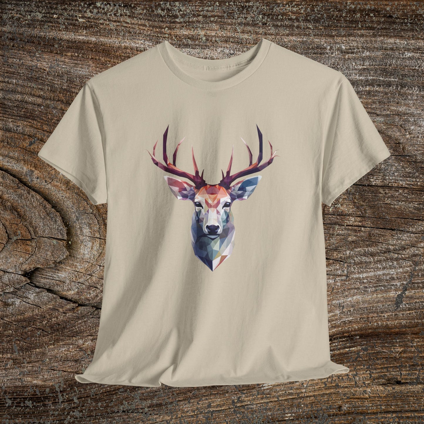 Geometric Abstract Deer T-Shirt — Modern Minimalist Deer Tee