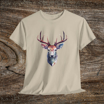 Geometric Abstract Deer T-Shirt — Modern Minimalist Deer Tee