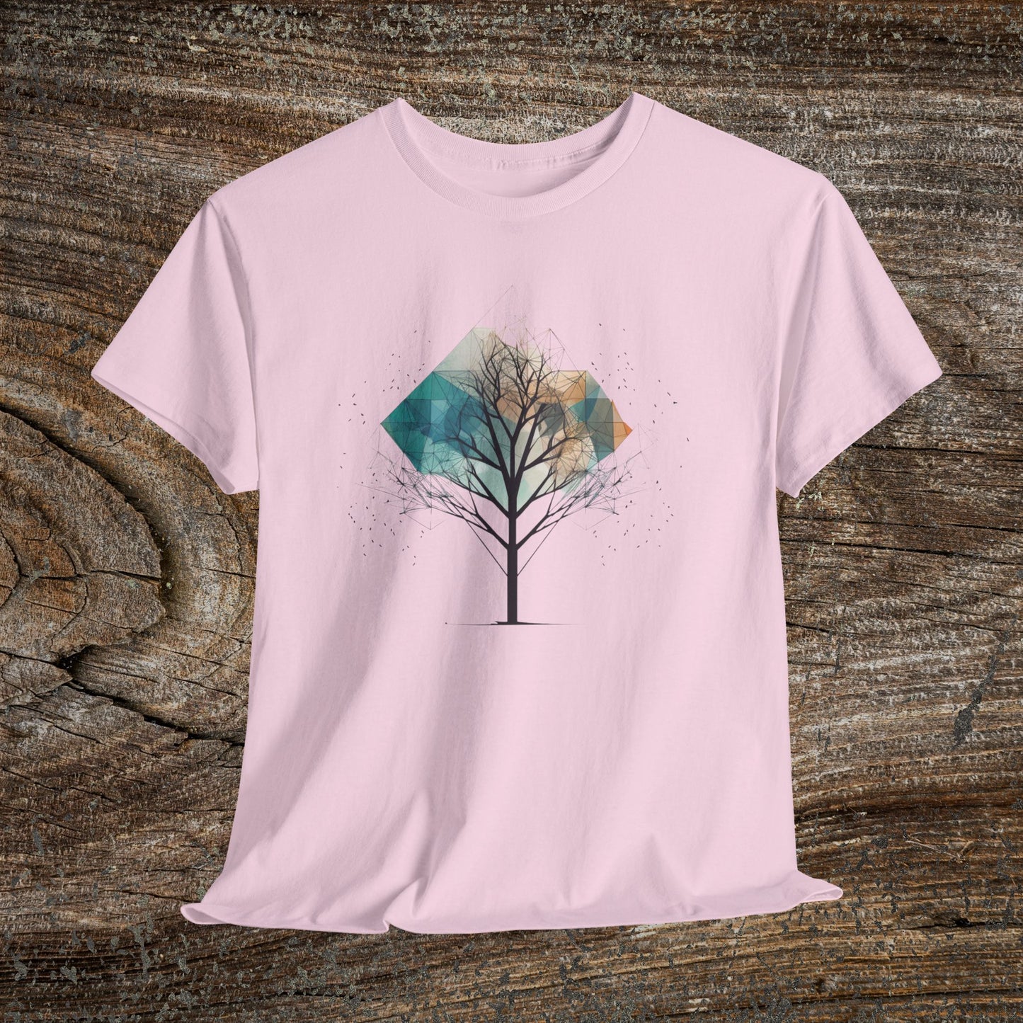 Geometric Minimalist Tree T-Shirt — Abstract Nature Lover Gift