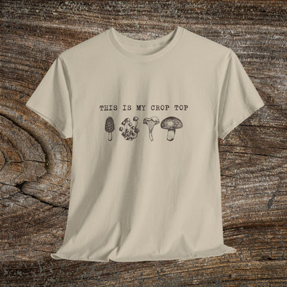 Retro Mushroom Tee — "This Is My Crop Top"