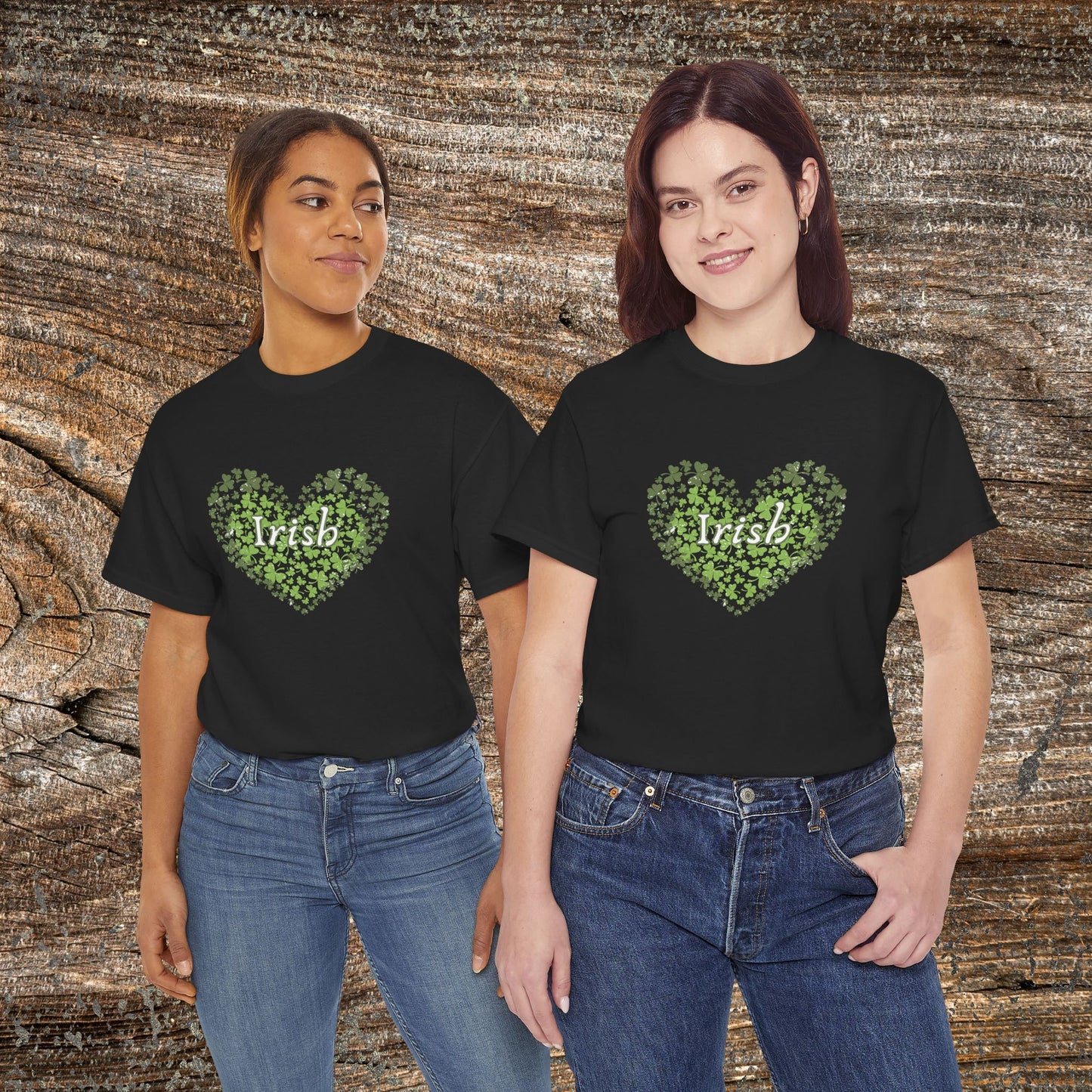 Irish Shamrock Heart T-Shirt | St. Patrick's Day Clover Shirt