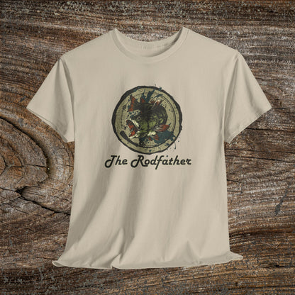 Grunge "The Rodfather" Fishing Tee — Vintage Angler Gift
