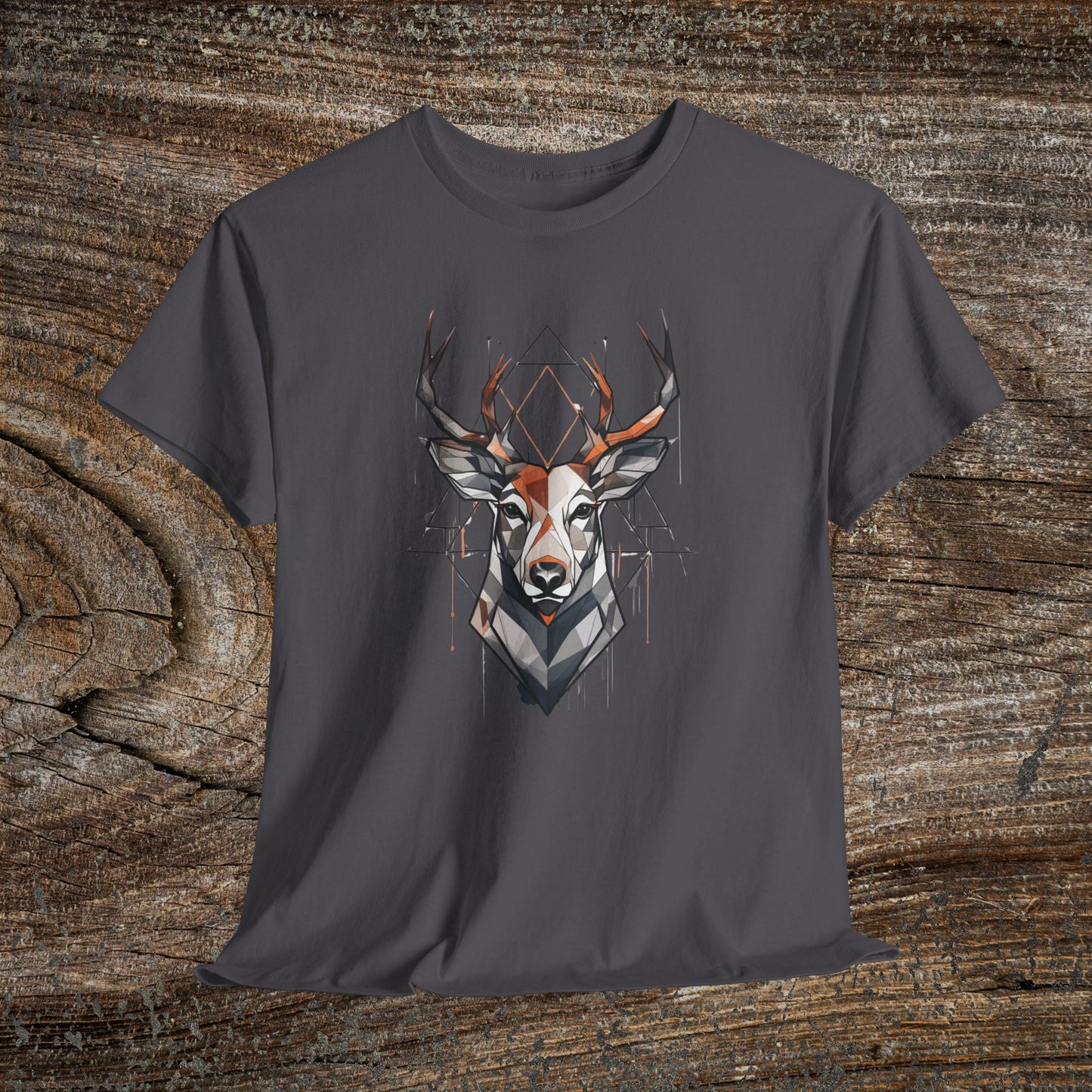 Geometric Abstract Deer T-Shirt — Modern Minimalist Deer Tee