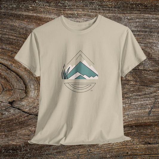Boho Mountain Landscape T-Shirt - Minimalist Graphic Tee