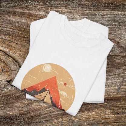Camping Sunset T-Shirt — Mountain Tent Adventure Tee