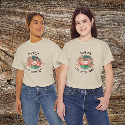 Grunge Retro Crab T-Shirt - 'Catch of the Day' - Grunge Fishing Shirt