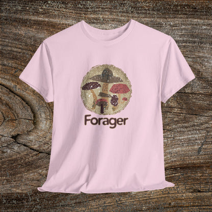 Foraging Mushroom Tee — Retro Grunge Forager Gift