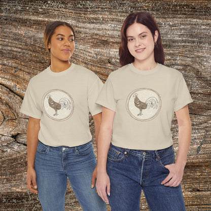 Boho Retro Chicken T-Shirt — Vintage Farmhouse Chicken Tee