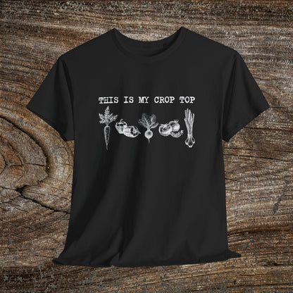 This Is My Crop Top Vegetable Rustic T-Shirt — Funny Farm Veggie Tee