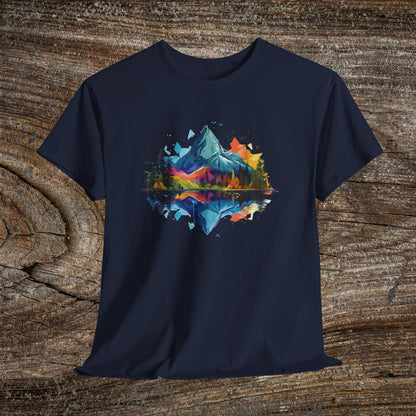 Retro Mountain Abstract TShirt - Nature Lover Gift