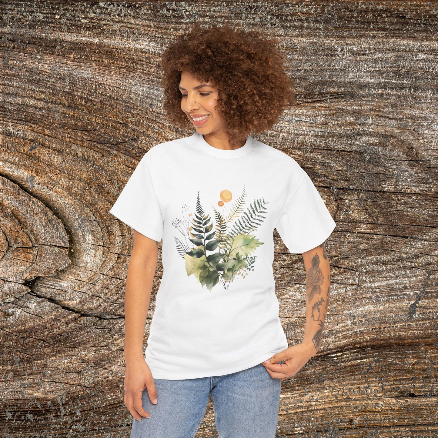 Vintage Watercolour  Floral TShirt — Botanical Graphic T-Shirt