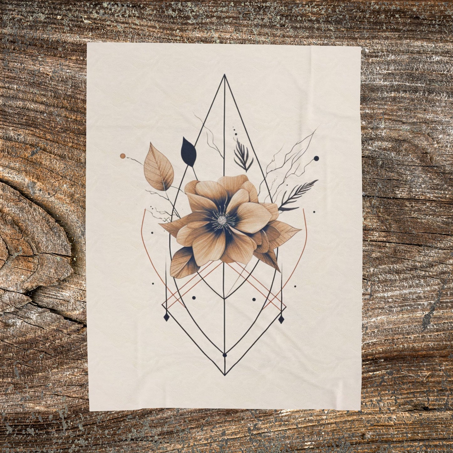 Vintage Flower Blanket — Retro Boho Throw
