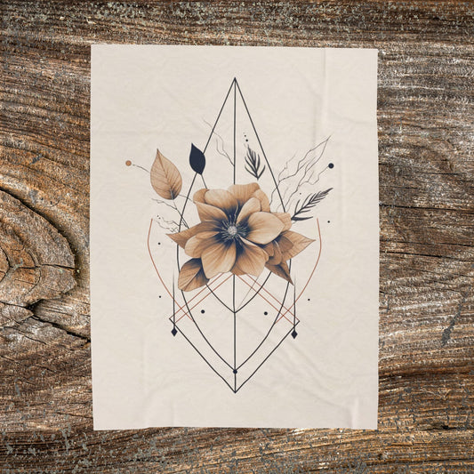 Vintage Flower Blanket — Retro Boho Throw