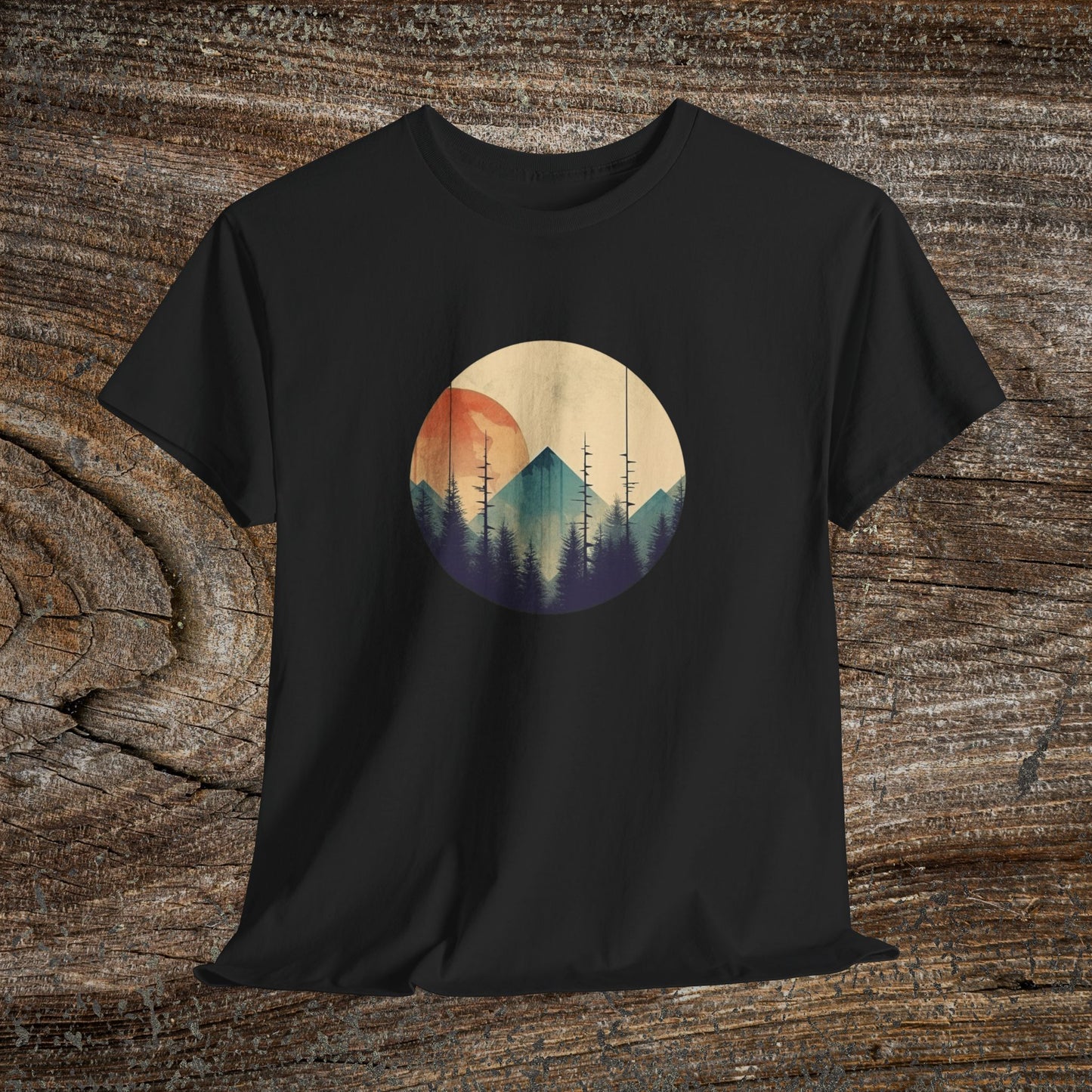 Vintage Mountain Landscape TShirt - Nature Lover Gift