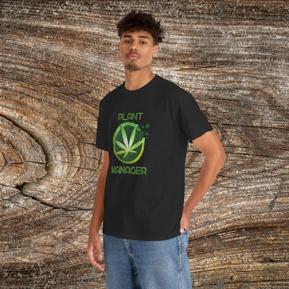 Grunge Weed 420 TShirt - "Plant Manager" - Retro Marijuana Stoner Gift