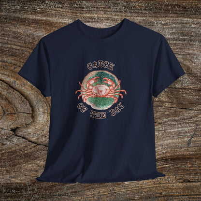 Grunge Retro Crab T-Shirt - 'Catch of the Day' - Grunge Fishing Shirt
