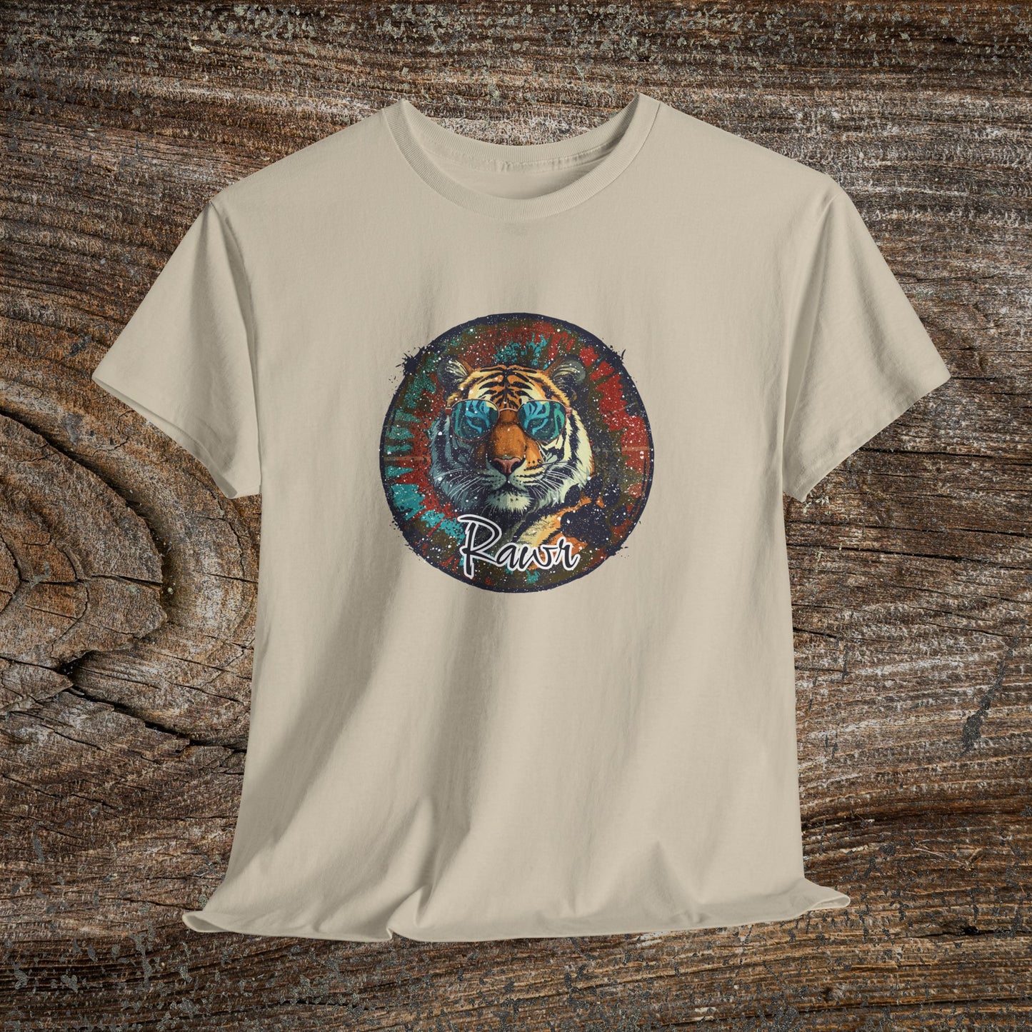 Grunge Rawr Tiger T-Shirt — Vintage Tiger Graphic Tee