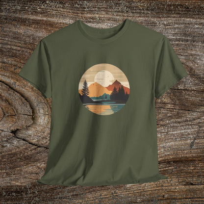 Rustic Mountain Landscape TShirt - Nature Lover Gift