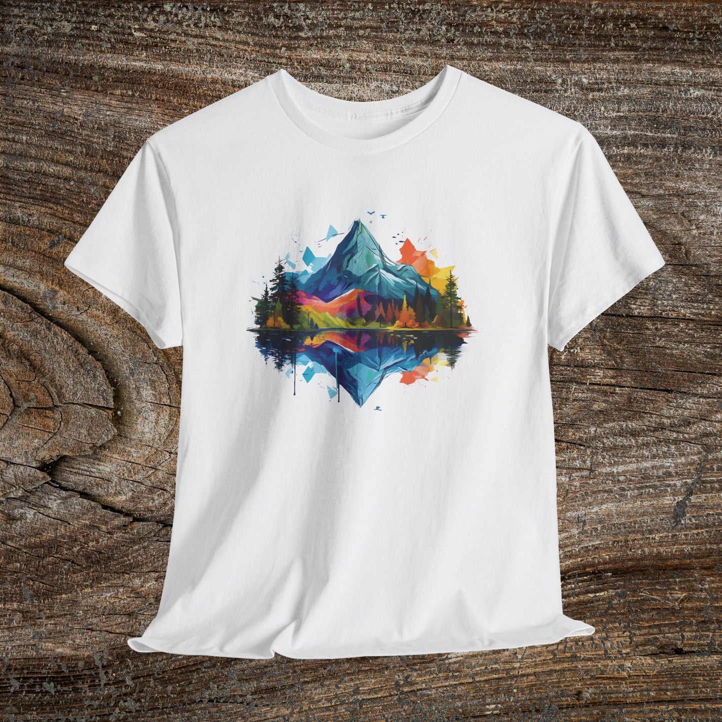 Retro Mountain Abstract TShirt - Nature Lover Gift