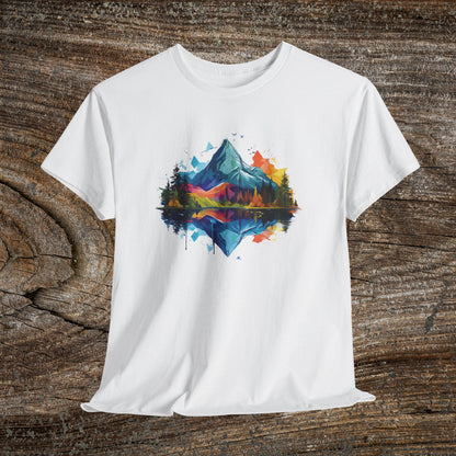 Retro Mountain Abstract TShirt - Nature Lover Gift